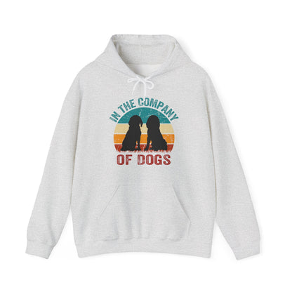 In The Company Of Dogs - Retro Sunset Hoodie