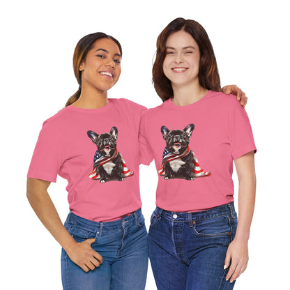 Patriotic French Bulldog Unisex T-Shirt