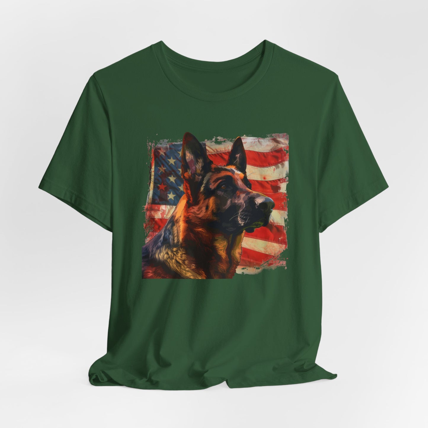 German Shepherd Patriotic Unisex T-Shirt