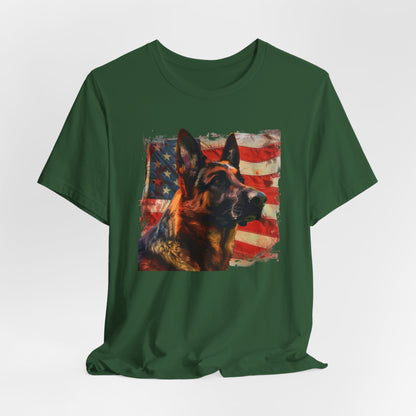 German Shepherd Patriotic Unisex T-Shirt