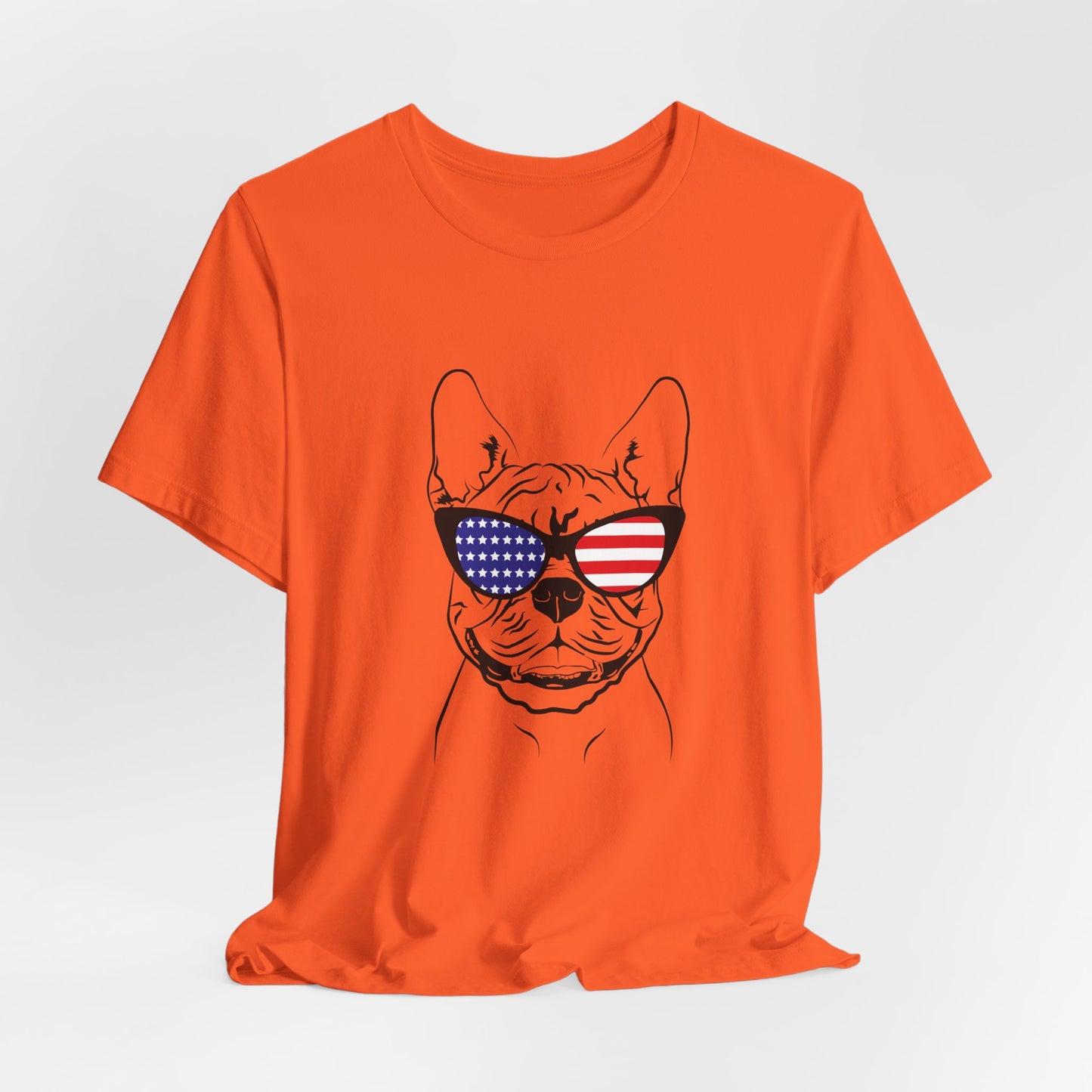 Patriotic French Bulldog T-Shirt – Unisex USA Dog Lover Tee