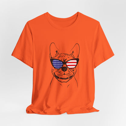 Patriotic French Bulldog T-Shirt – Unisex USA Dog Lover Tee