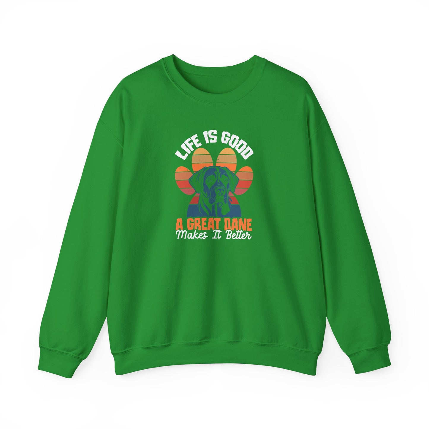 Great Dane Life Sweatshirt | Retro Sunset Dog Lover Gift