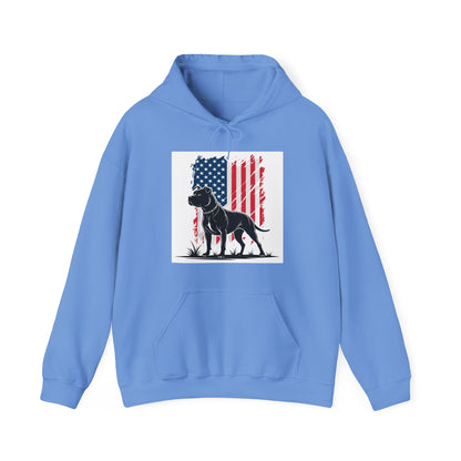 Patriotic Pitbull Unisex Hoodie – American Flag Dog Lover