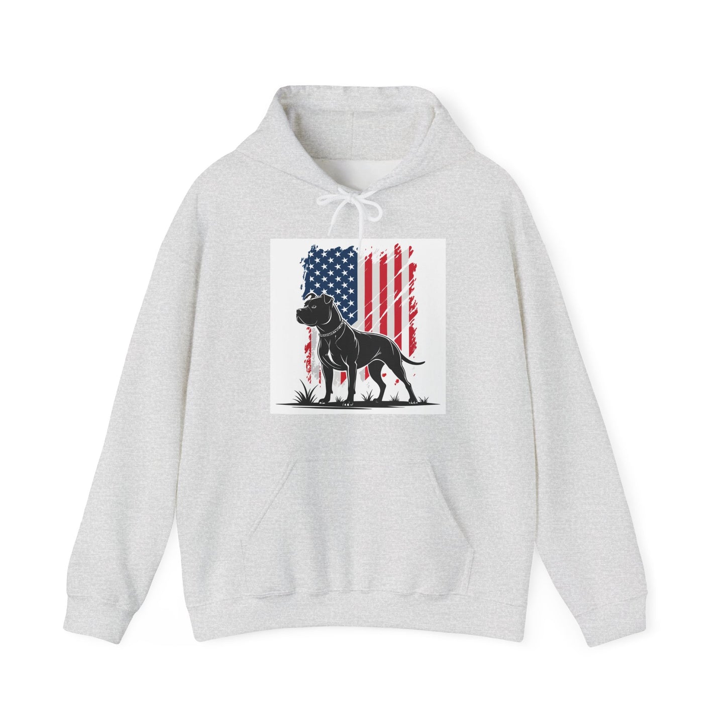 Patriotic Pitbull Unisex Hoodie – American Flag Dog Lover