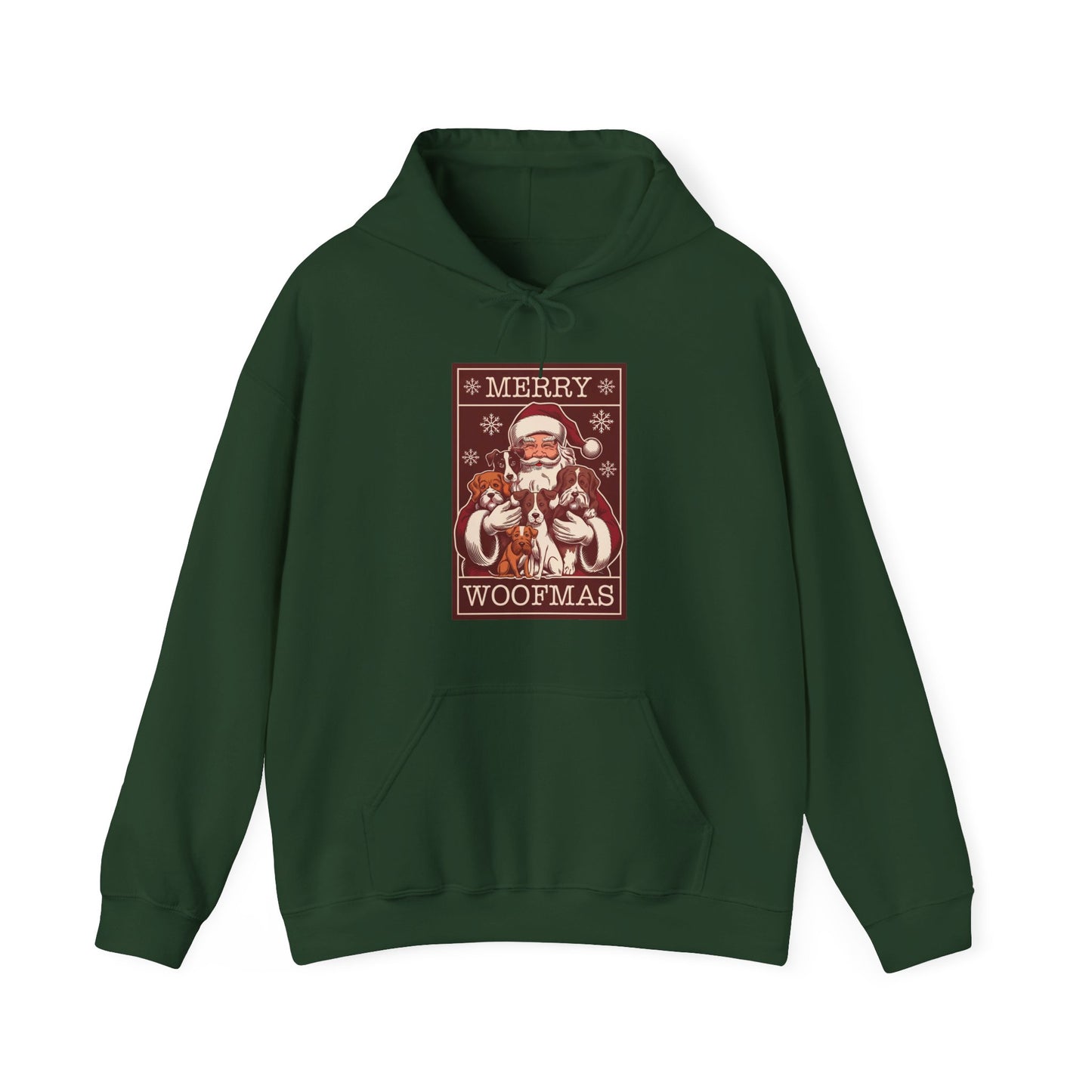 Merry Woofmas Hoodie | Vintage Santa & Dogs Sweater