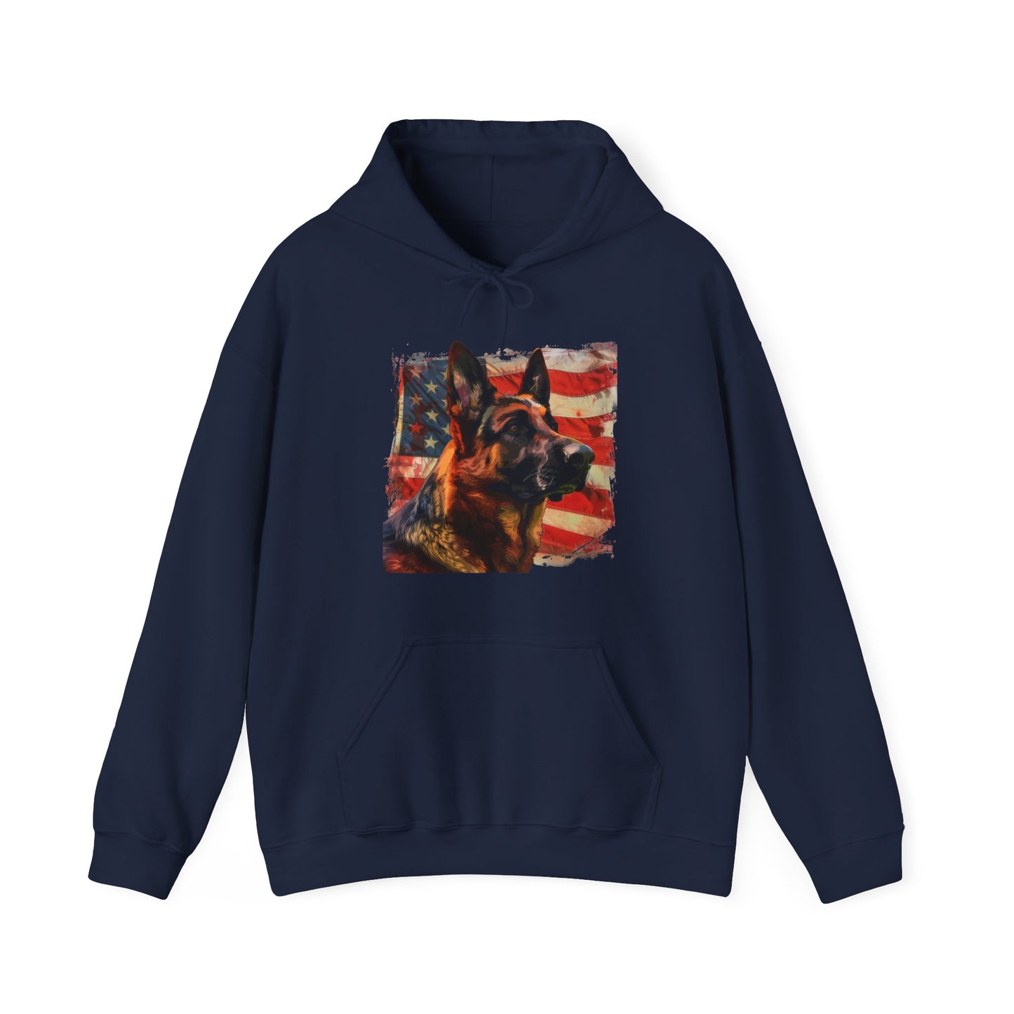 German Shepherd Patriotic Unisex Hoodie