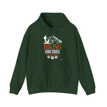 Hiking and Dogs Kinda Day Unisex Hoodie