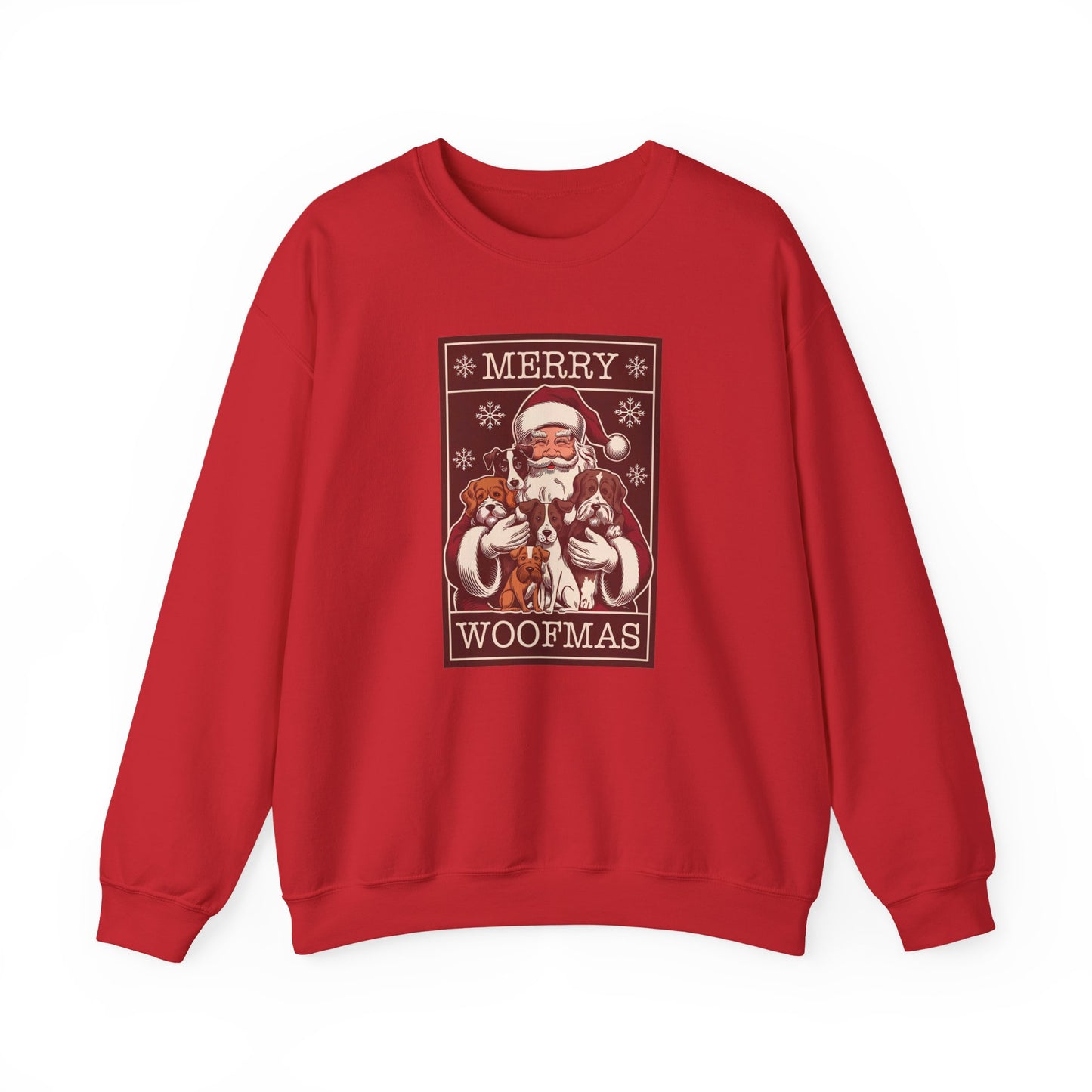Merry Woofmas Santa Dog Unisex Christmas Sweatshirt