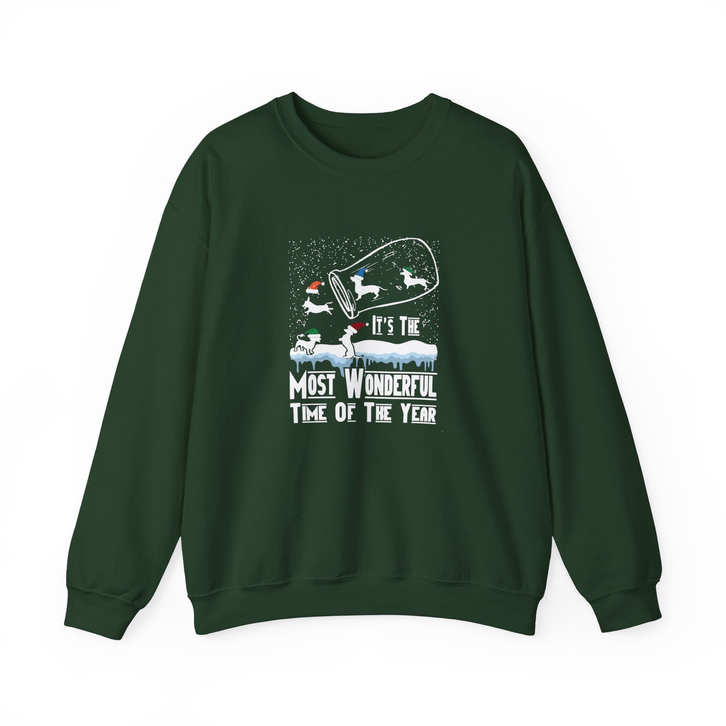 Dachshund Snow Globe Sweatshirt | Wonderful Wiener Time