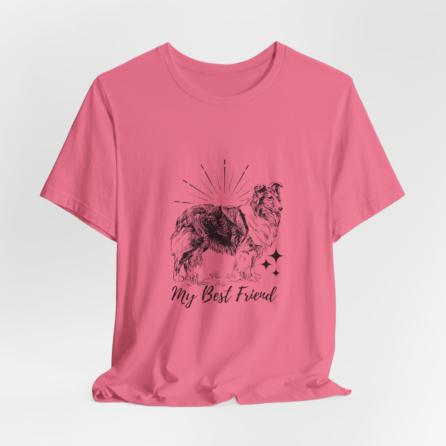 My Best Friend Collie Sketch T-Shirt | Dog Lover Gift