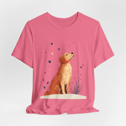 Golden Gaze – Unisex Dog Art T-Shirt