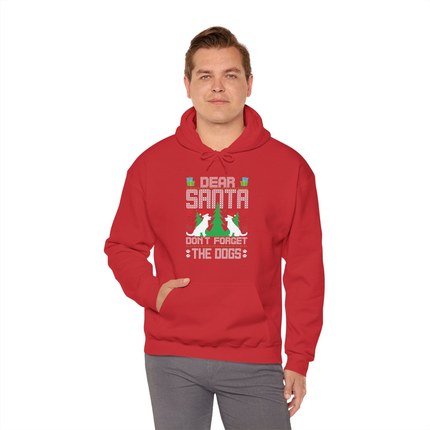 Dear Santa Don't Forget the Dogs – Unisex Holiday Hoodie