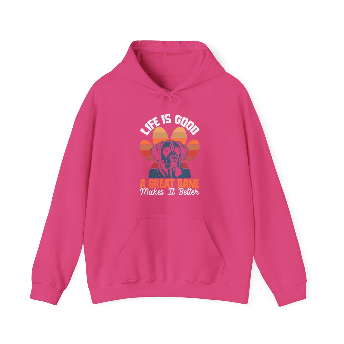 Great Dane Life Hoodie | Retro Sunset Dog Lover Gift