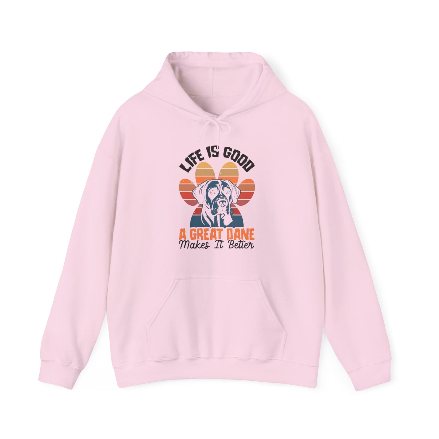 Great Dane Life Hoodie | Retro Sunset Dog Lover Gift
