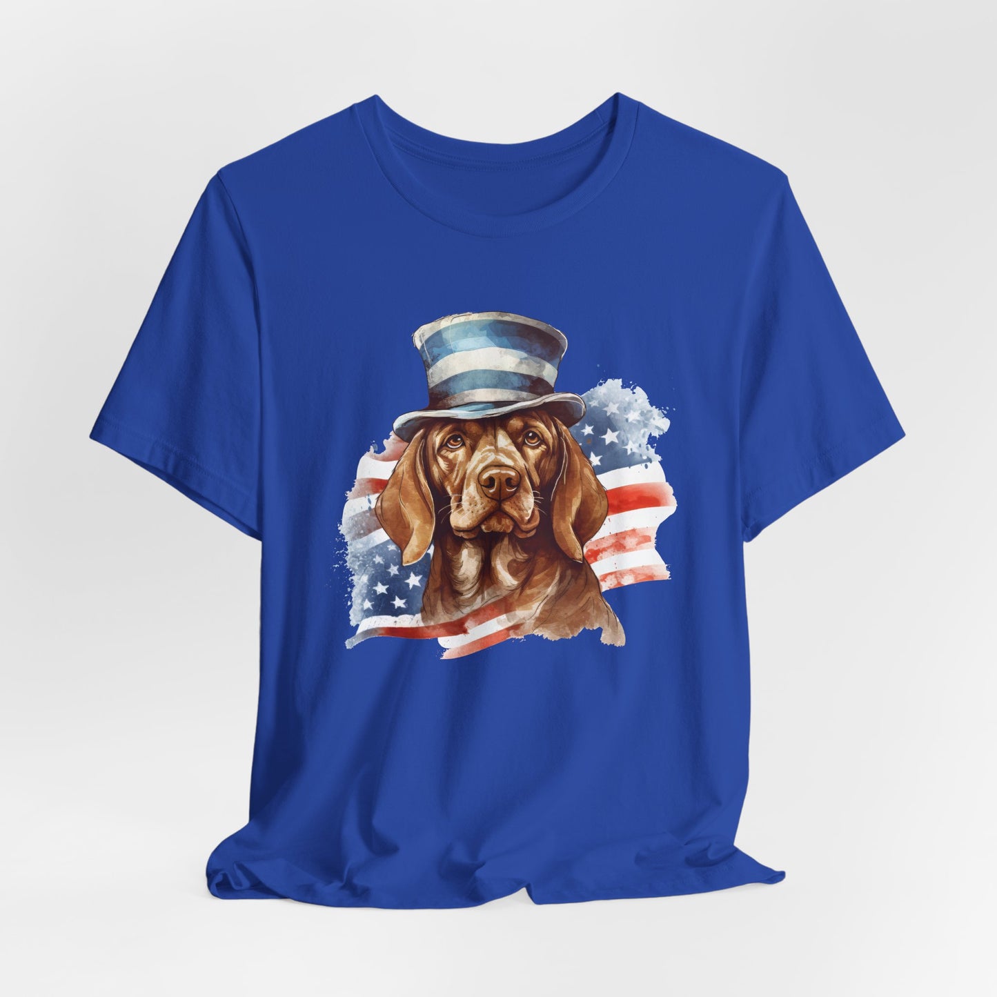 Patriotic Pup Tee – Red, White & Woof!