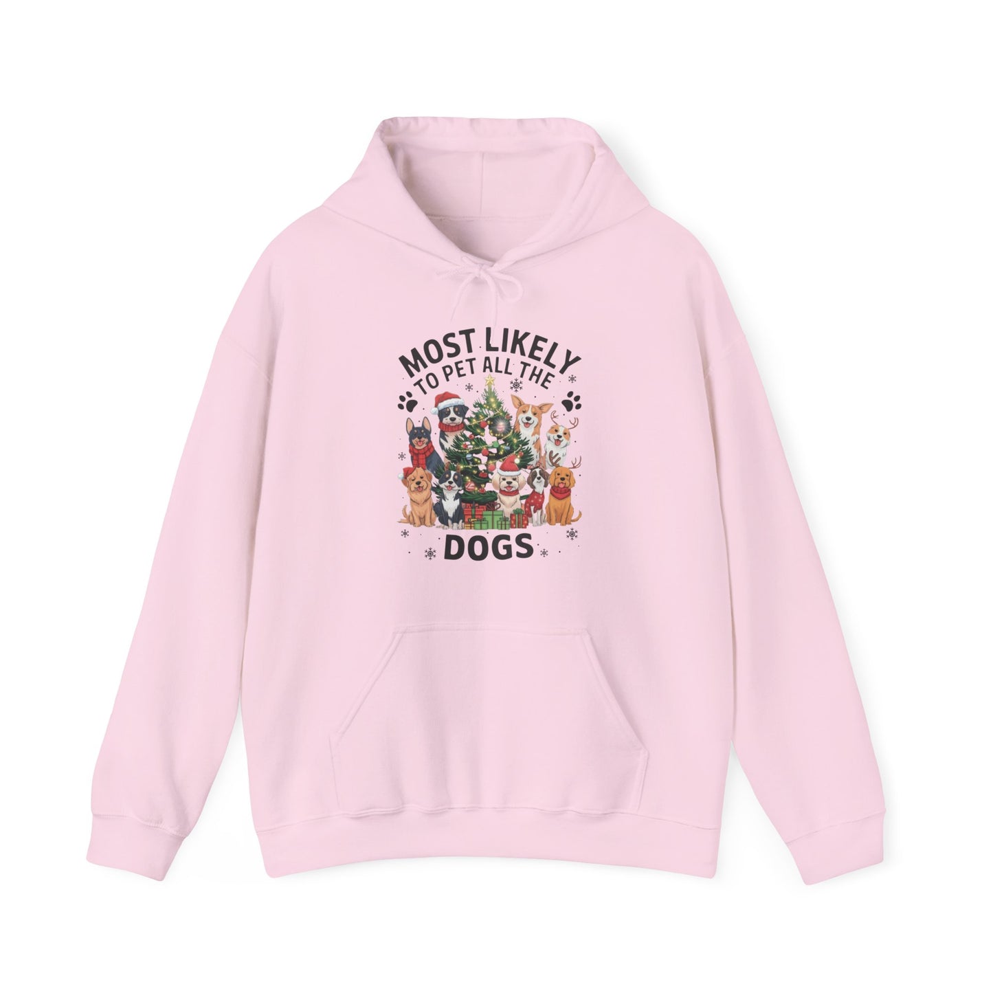 Most Likely To Pet All The Dogs Christmas Hoodie