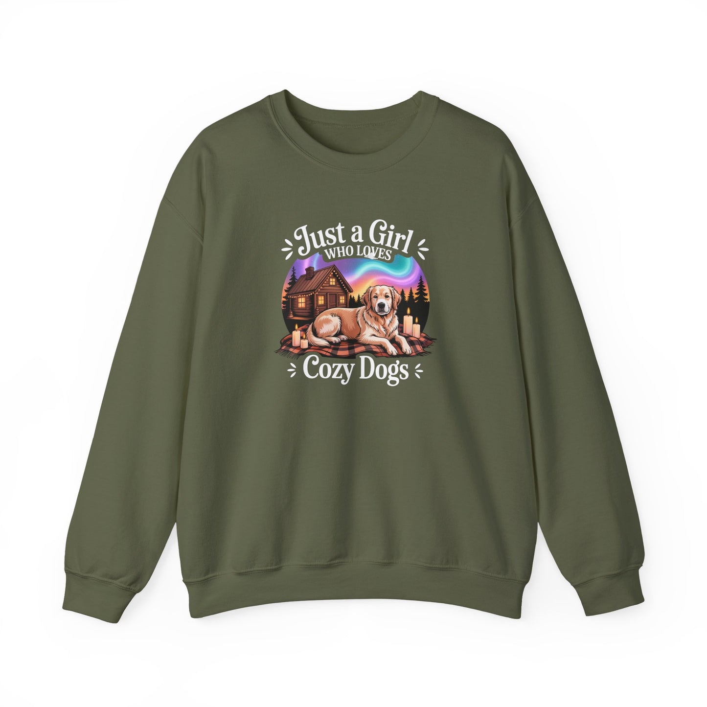 Cozy Dog Girl Sweatshirt | Golden Retriever Lover Gift