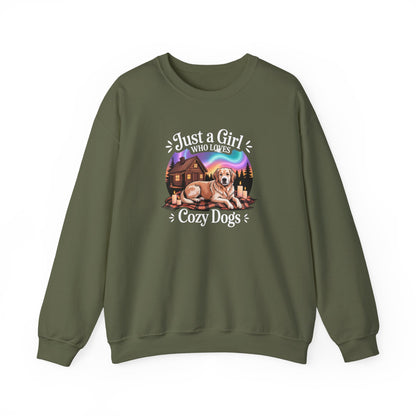 Cozy Dog Girl Sweatshirt | Golden Retriever Lover Gift