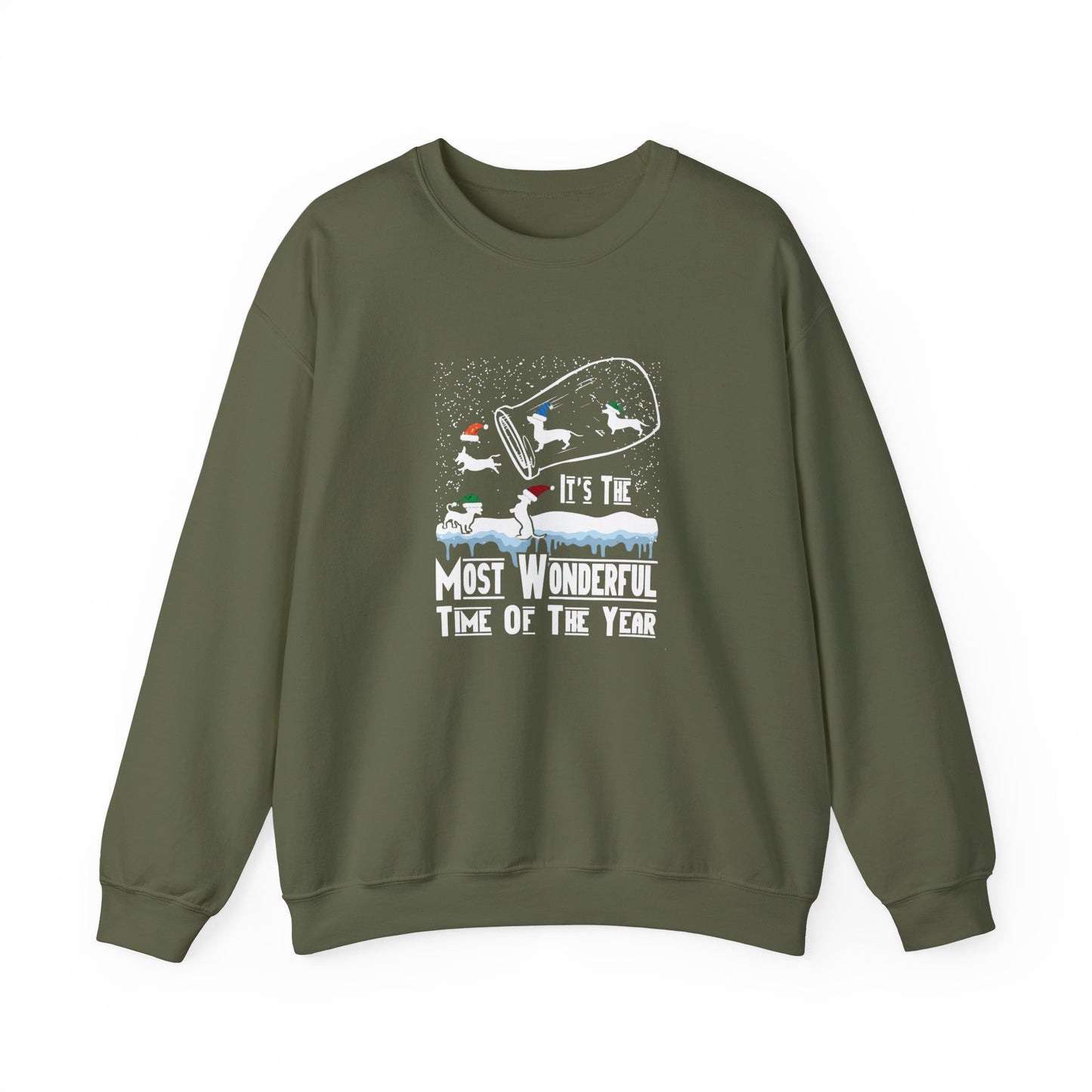 Dachshund Snow Globe Sweatshirt | Wonderful Wiener Time
