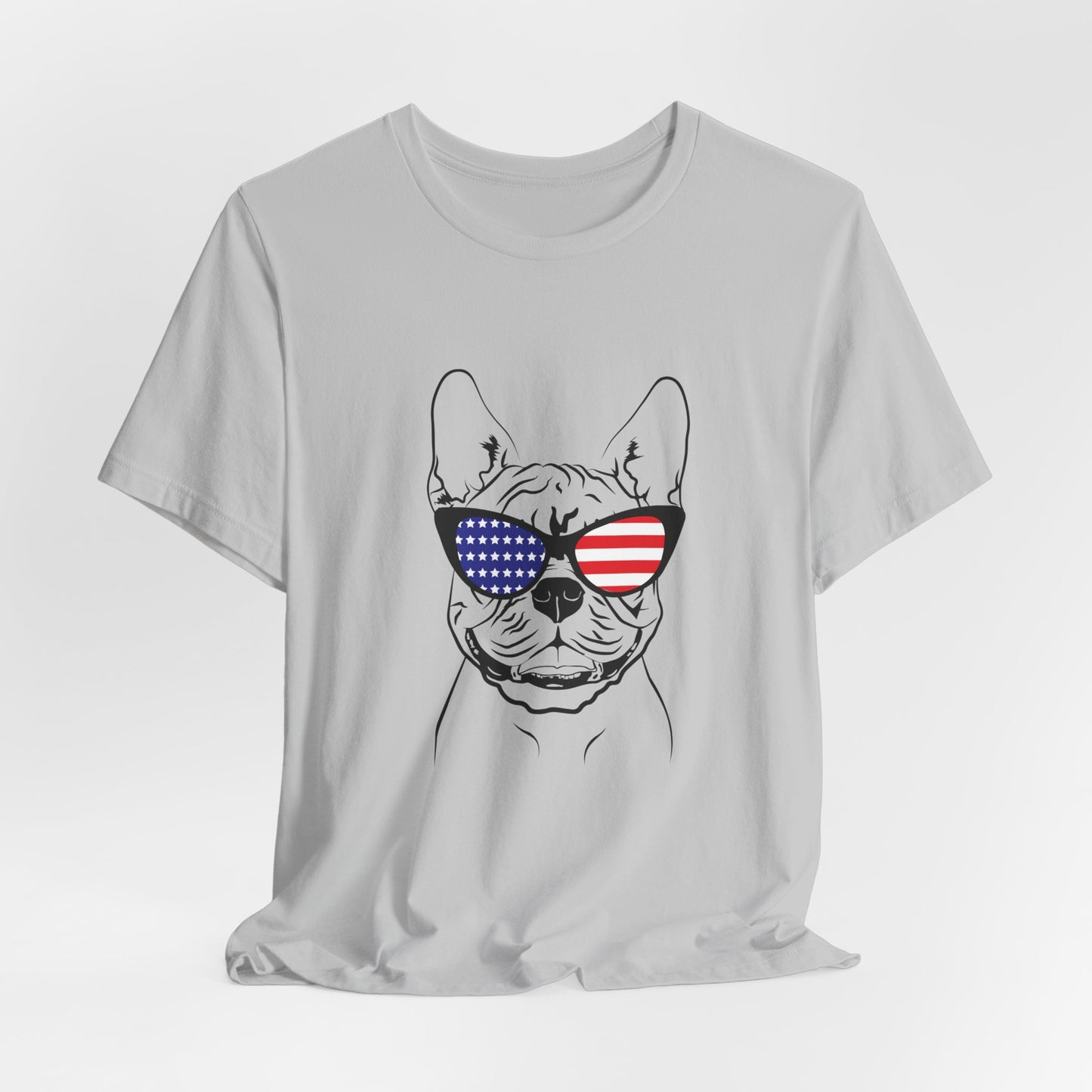 Patriotic French Bulldog T-Shirt – Unisex USA Dog Lover Tee