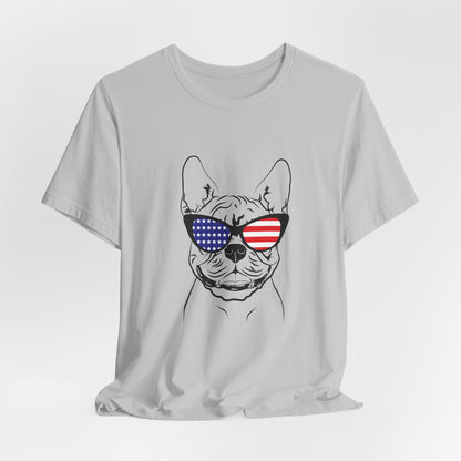 Patriotic French Bulldog T-Shirt – Unisex USA Dog Lover Tee