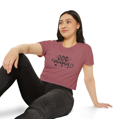 Dog Mama Crop Top – Cute Pet Lover Graphic Tee