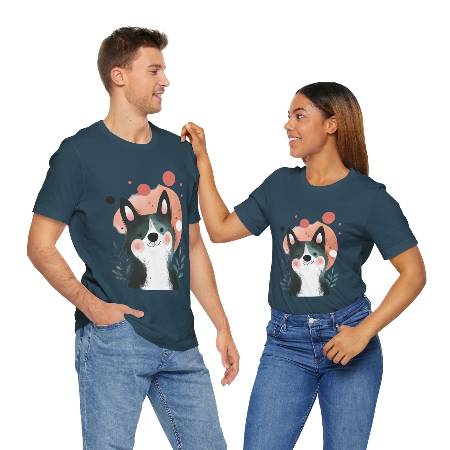 Smiling Akita Minimalist Unisex Tee