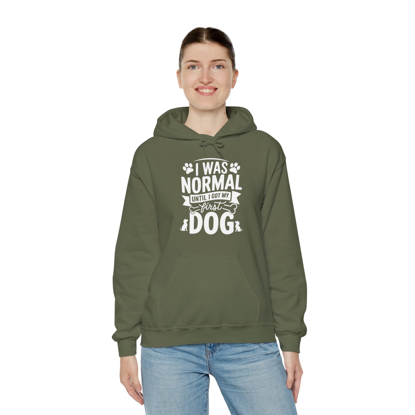 Funny First Dog Hoodie | I Was Normal Pet Lover Sweatshirt