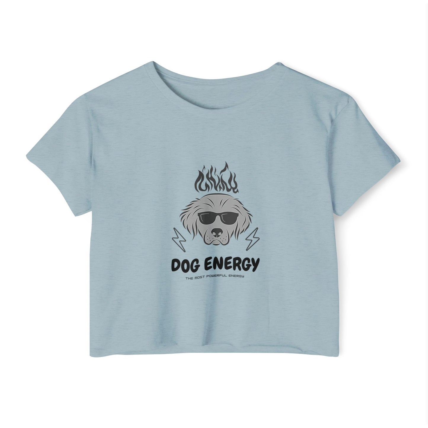 Dog Energy Crop Top – Cool Graphic Tee for Dog Lovers