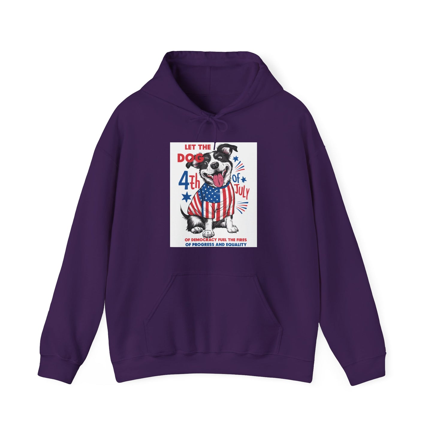 4th of July Dog - American Flag Patriotic Hoodie