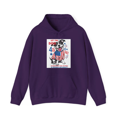 4th of July Dog - American Flag Patriotic Hoodie