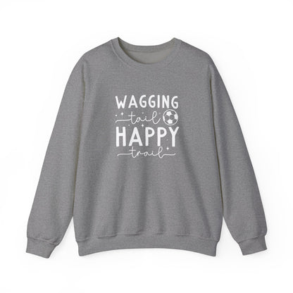 Wagging Tail Happy Trail Sweatshirt | Funny Soccer Dog Gift