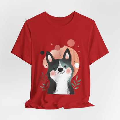 Smiling Akita Minimalist Unisex Tee