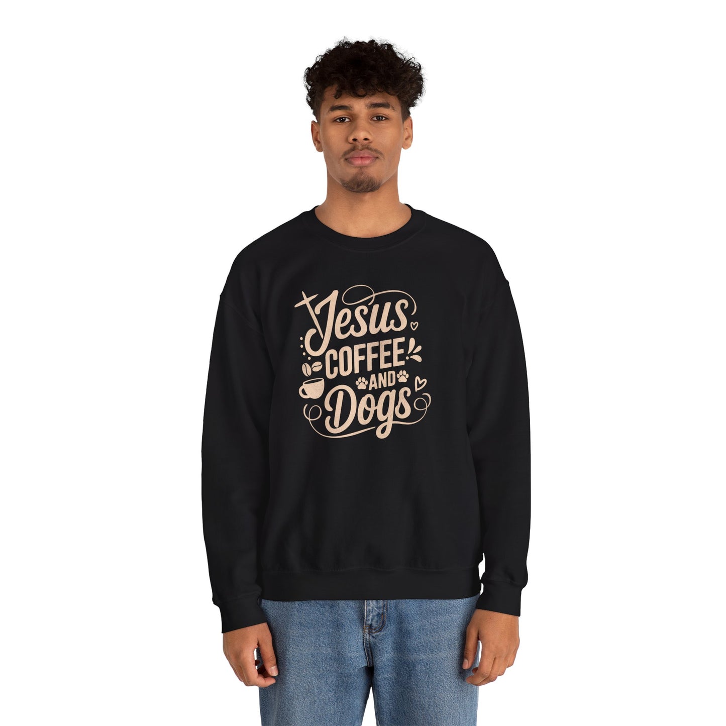 Jesus, Coffee, and Dogs Unisex Sweatshirt
