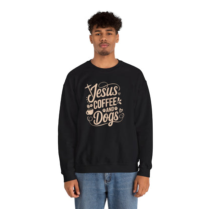 Jesus, Coffee, and Dogs Unisex Sweatshirt