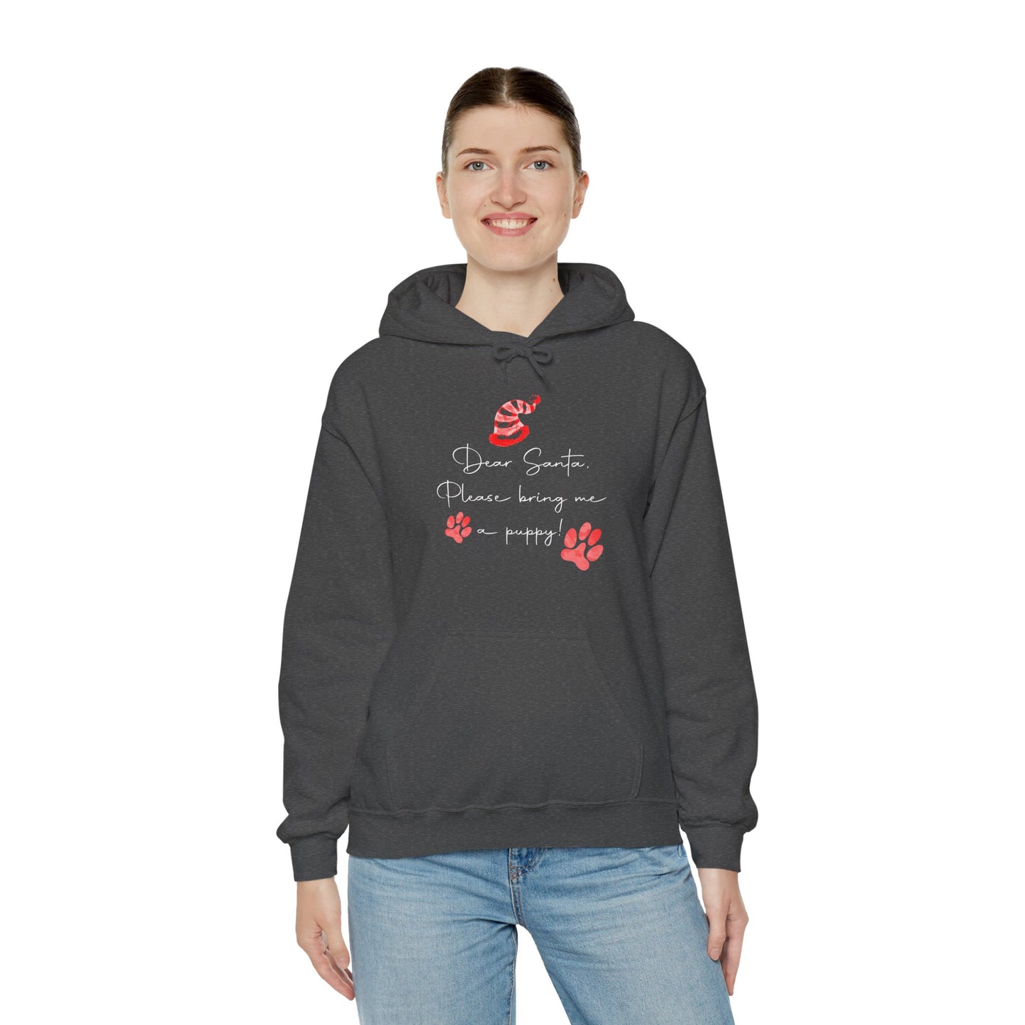 Dear Santa, Bring Me a Puppy - Christmas Hoodie