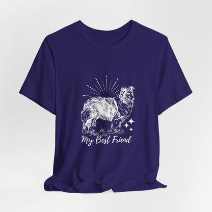 My Best Friend Collie Sketch T-Shirt | Dog Lover Gift