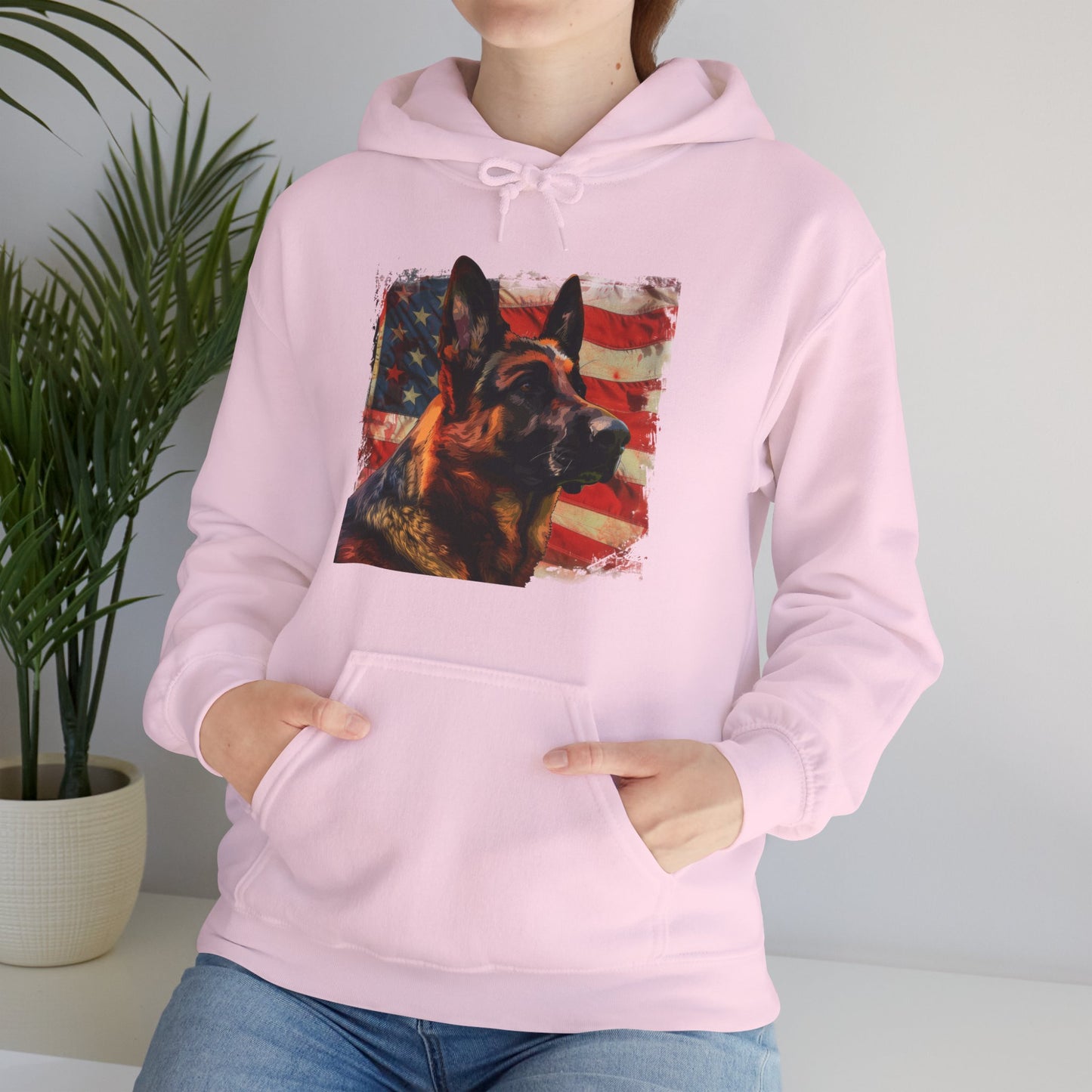 German Shepherd Patriotic Unisex Hoodie