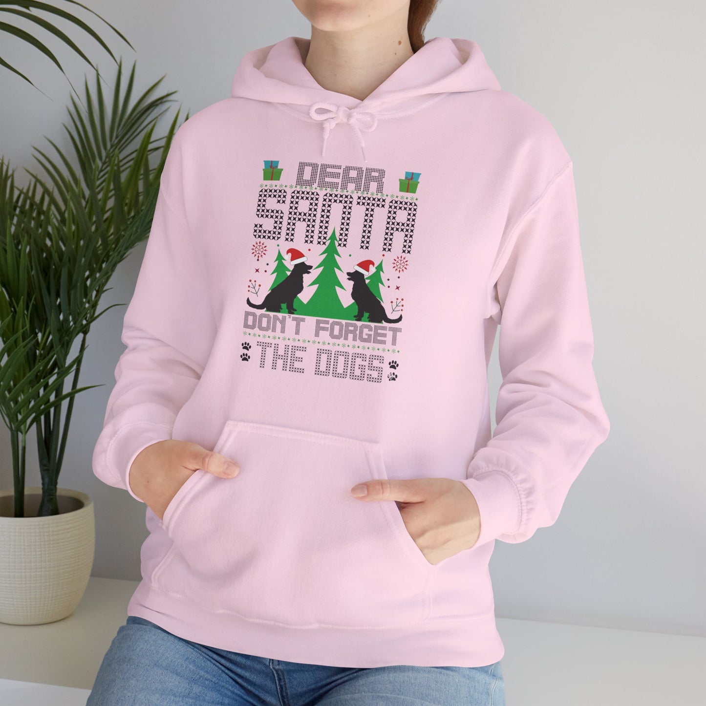 Dear Santa Don't Forget the Dogs – Unisex Holiday Hoodie