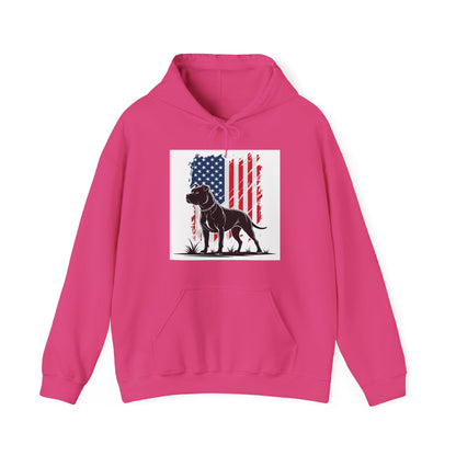 Patriotic Pitbull Unisex Hoodie – American Flag Dog Lover