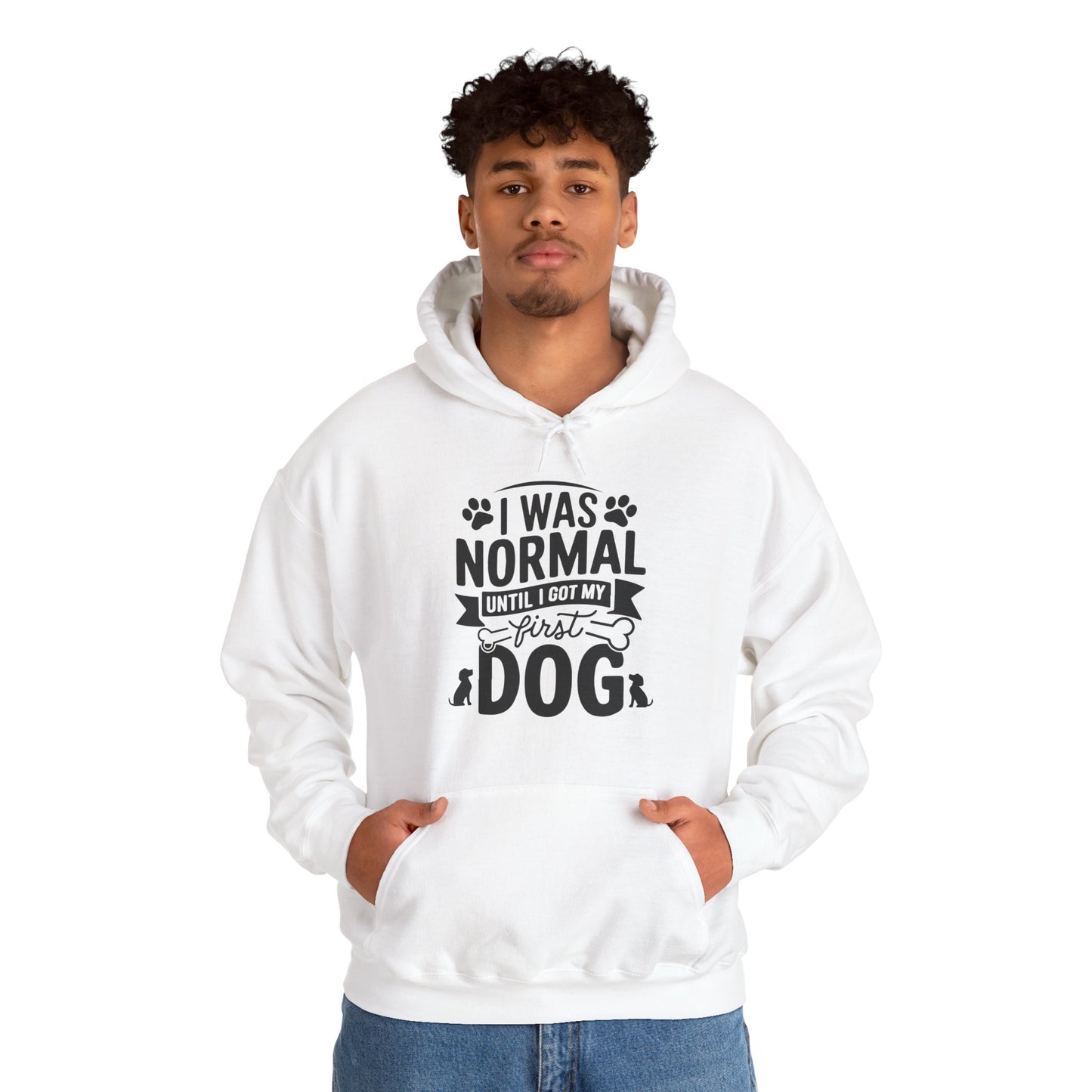 Funny First Dog Hoodie | I Was Normal Pet Lover Sweatshirt