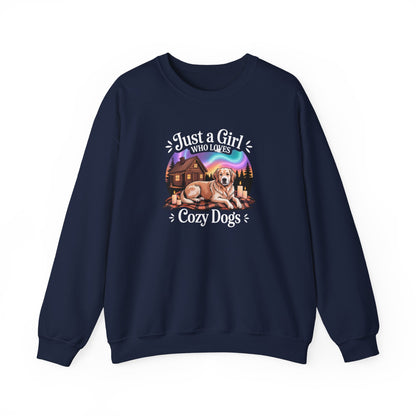 Cozy Dog Girl Sweatshirt | Golden Retriever Lover Gift