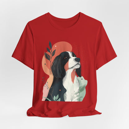 Abstract Bearded Collie Minimalist Unisex Tee