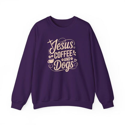 Jesus, Coffee, and Dogs Unisex Sweatshirt