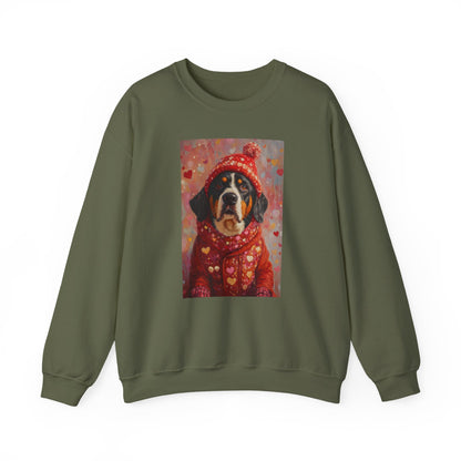Bernese Love Sweatshirt | Valentine's Dog Sweater Art