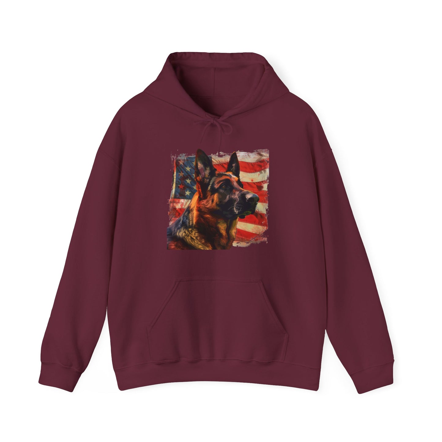 German Shepherd Patriotic Unisex Hoodie