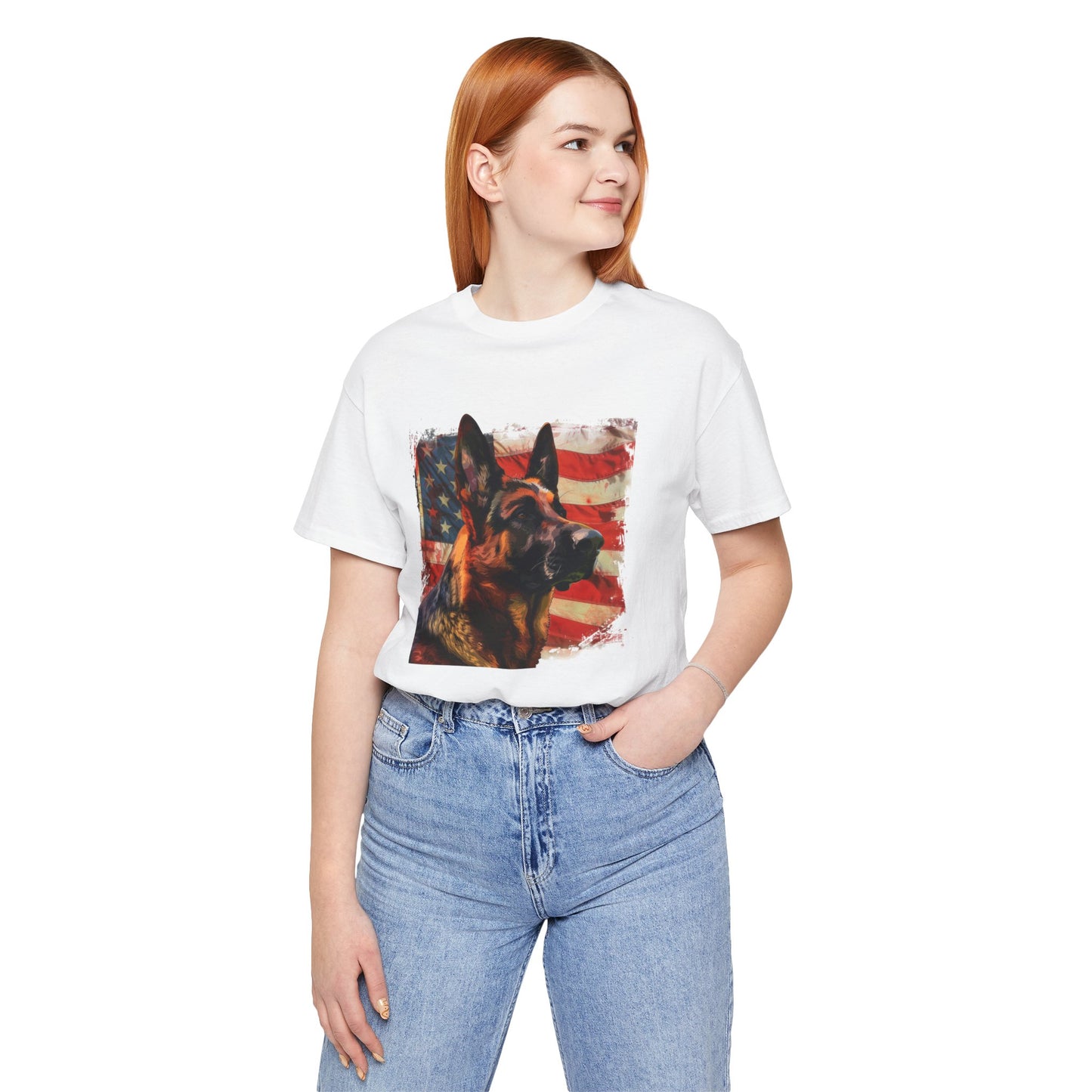 German Shepherd Patriotic Unisex T-Shirt
