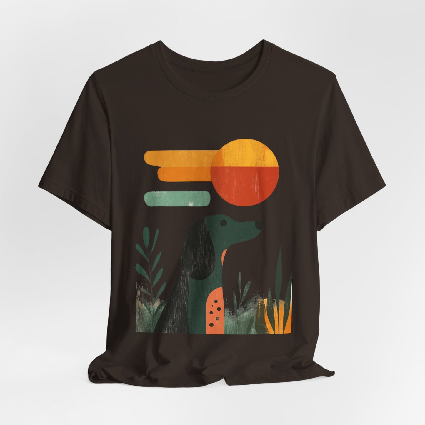 Dachshund Retro Sunset Minimalist Unisex Tee