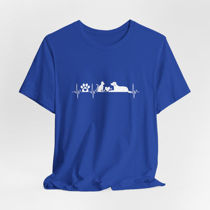 Dog & Cat Heartbeat Minimalist Unisex Shirt